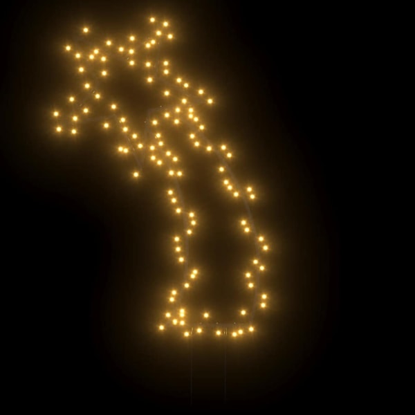 vidaXL Julmeteor med spett 115 LEDs 85 cm Svart
