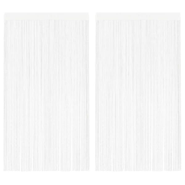 vidaXL Trådgardiner 2 st 140x250 cm vit Vit