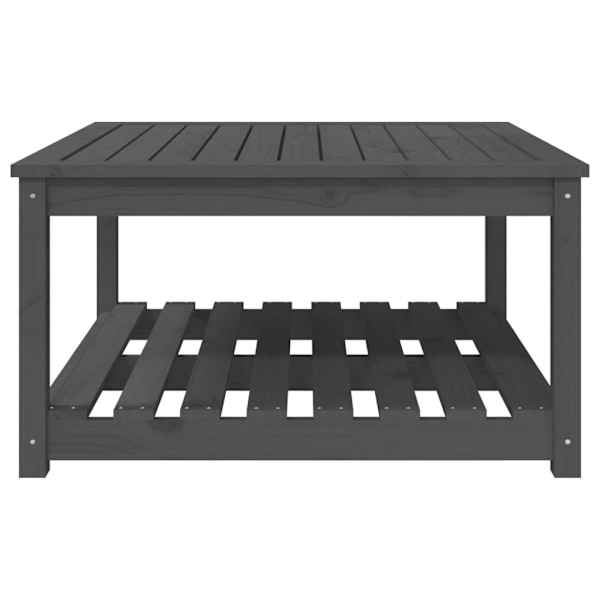 vidaXL Trädgårdsbord grå 82,5x82,5x45 cm massiv furu Grå