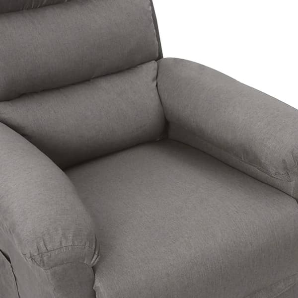 vidaXL Elektrisk reclinerfåtölj ljusgrå tyg Grå