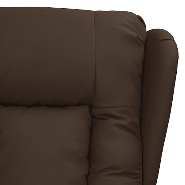 vidaXL Elektrisk massagefåtölj brun konstläder Brun