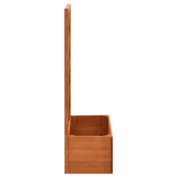 vidaXL Odlingslåda med spaljé orange 50x25x90 cm massivt granträ Orange