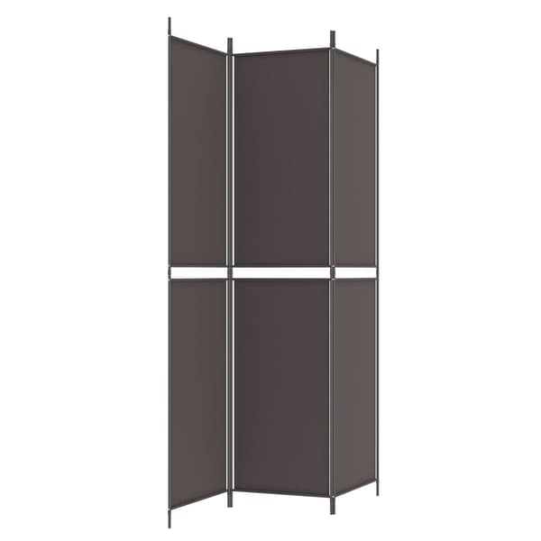 vidaXL Rumsavdelare 3 paneler 150x220 cm brun tyg Brun