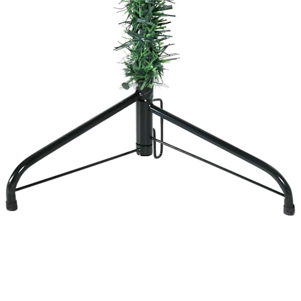 vidaXL Smal halv plastgran med stativ grön 210 cm Grön