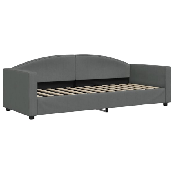 vidaXL Dagbädd utdragbar med lådor mörkgrå 80x200 cm tyg Grå