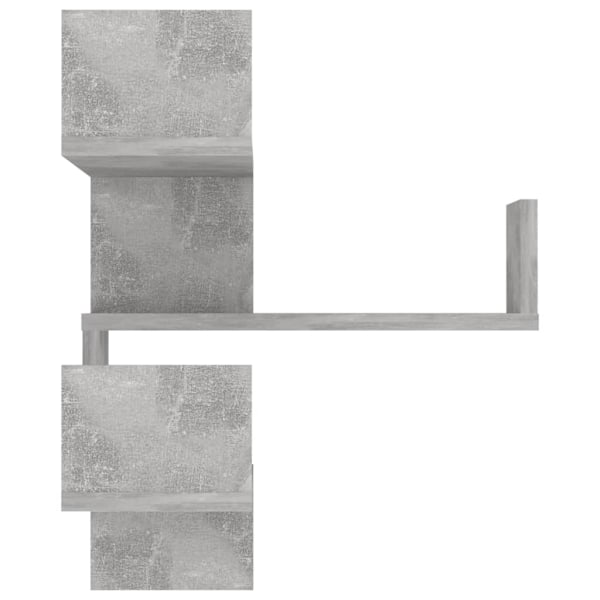 vidaXL Vägghyllor hörn 2 st betonggrå 40x40x50 cm konstruerat trä grå