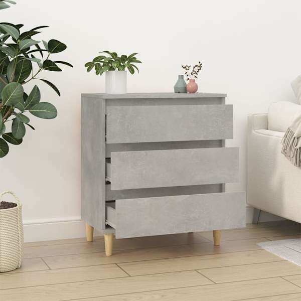 vidaXL Byrå betonggrå 60x35x70 cm konstruerat trä Grå