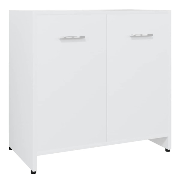 vidaXL Badrumsskåp vit 60x33x61 cm konstruerat trä Vit