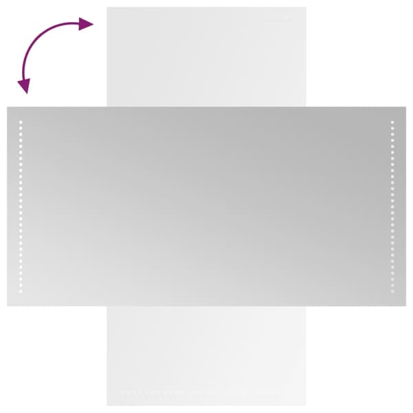 vidaXL Badrumsspegel LED 50x100 cm Transparent