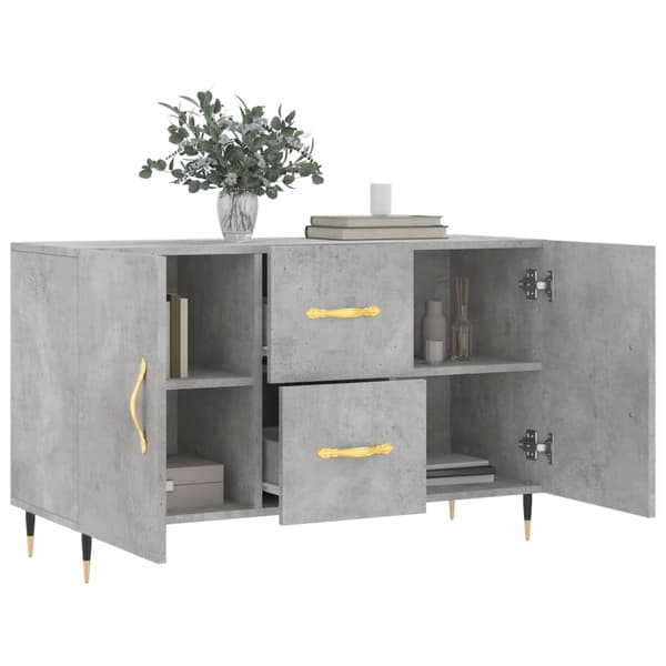 vidaXL Skänk betonggrå 100x36x60 cm konstruerat trä Grå