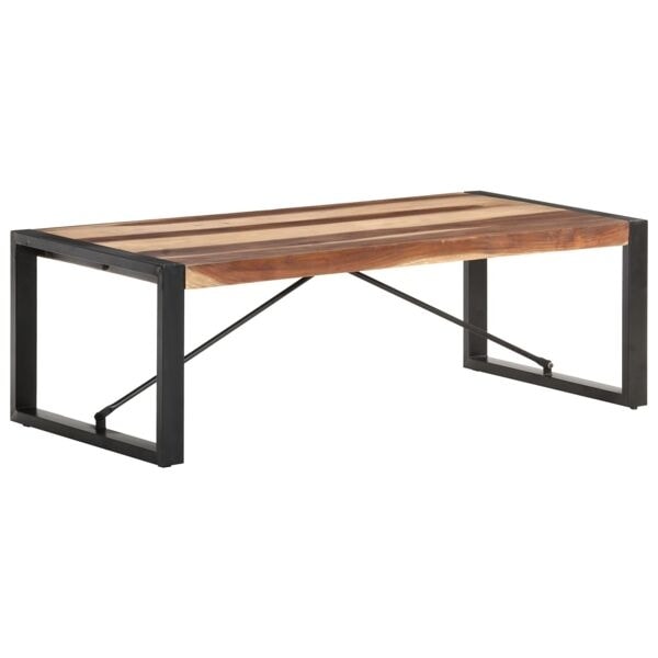 vidaXL Soffbord 120x60x40 cm massivt trä Brun