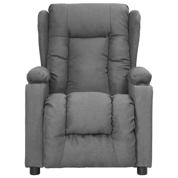 vidaXL Reclinerfåtölj ljusgrå tyg grå