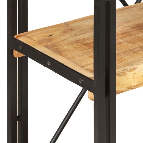 vidaXL Bokhylla med 3 hyllplan 60x30x80 cm massivt mangoträ Brun