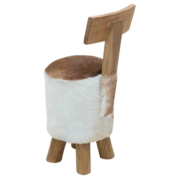 vidaXL Pall brun massiv teak Brun