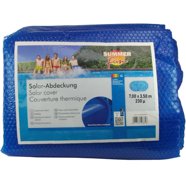 Summer Fun Solfolie ovalt 700x350 cm PE blå Blå