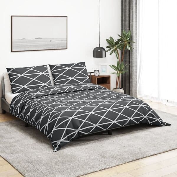 vidaXL Bäddset grå 240x220 cm bomull Grå