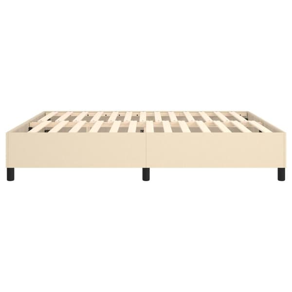 vidaXL Ramsäng gräddvit 180x200 cm tyg Kräm