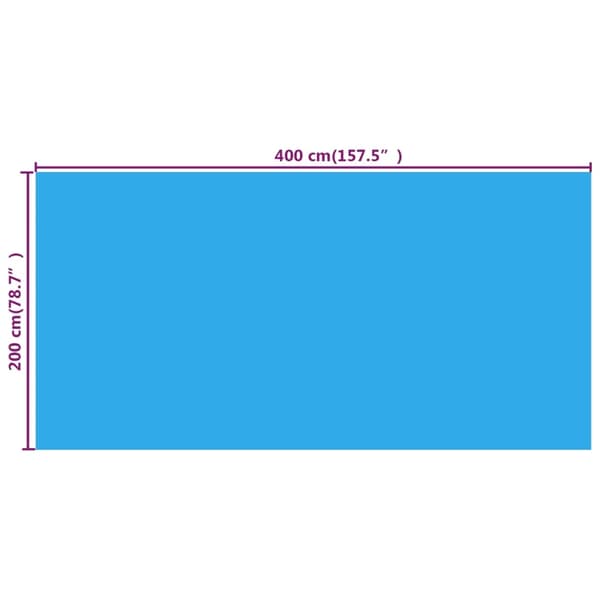 vidaXL Poolskydd blå 400x200 cm PE Blå