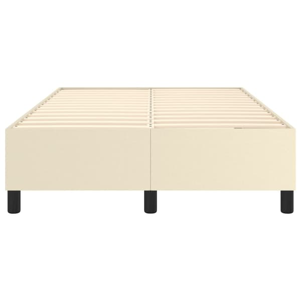 vidaXL Sängram gräddvit 120x200 cm konstläder Kräm