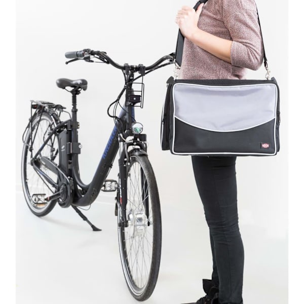 TRIXIE Cykelkorg för styre 41x26x26 cm svart och grå Svart