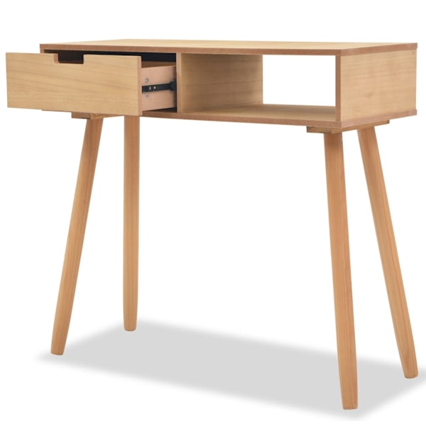 vidaXL Konsolbord massiv furu 80x30x72 cm brun Brun