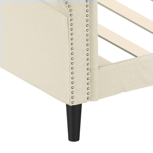 vidaXL Dagbädd gräddvit 80x200 cm konstläder Kräm