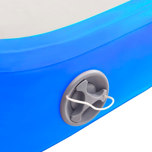 vidaXL Uppblåsbar gymnastikmatta med pump 700x100x20 cm PVC blå Blå