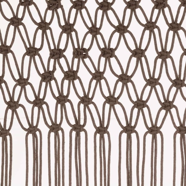 vidaXL Gardin makramé taupe 140x240 cm bomull Taupe