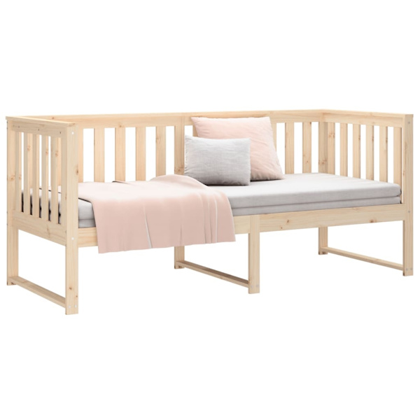 vidaXL Dagbädd 75x190 cm massivt furu Brun