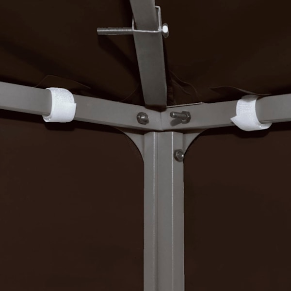 vidaXL Paviljongtak med ventilering 310 g/m² 4x3 m brun Brun