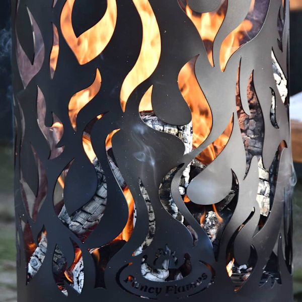 Esschert Design Eldkorg Flames kolstål svart FF408 Svart