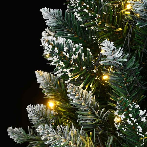 vidaXL Plastgran 150 LEDs 120 cm Grön