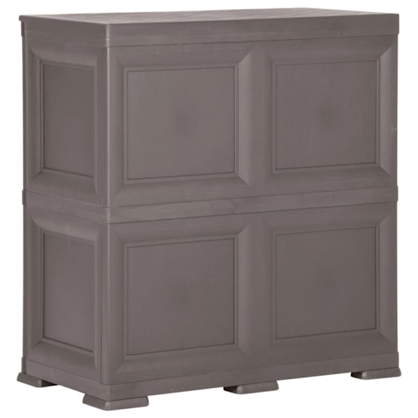 vidaXL Plastskåp 79x43x85,5 cm träimitation grå grå
