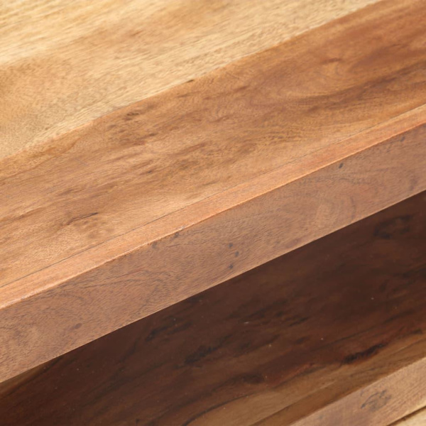 vidaXL Tv-bänk 120x35x45 cm massivt trä med honungsfinish Brun