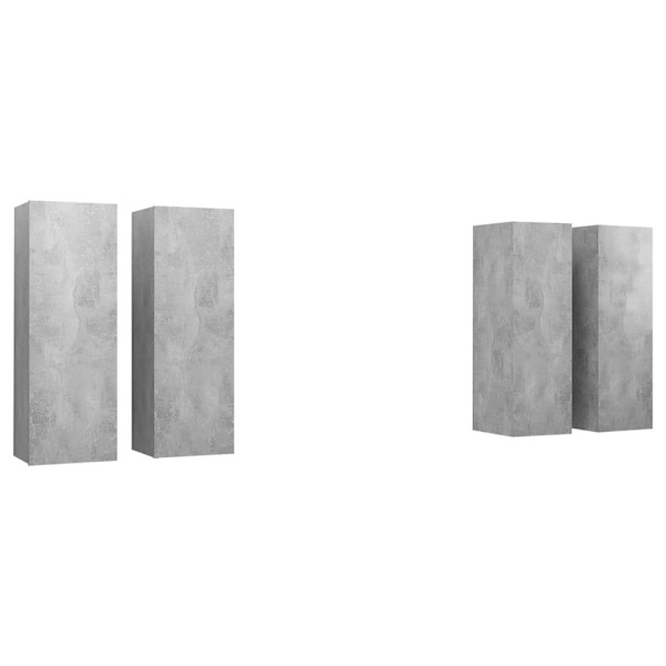 vidaXL TV-skåp 4 delar betonggrå 30,5x30x90 cm konstruerat trä grå