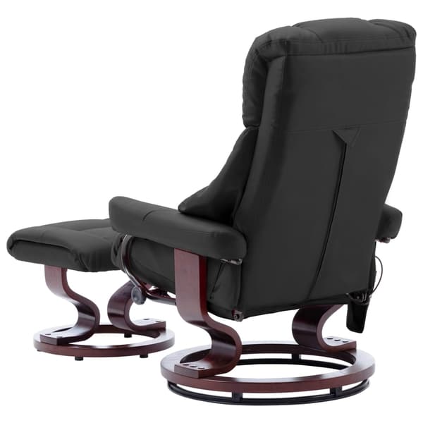 vidaXL Massagefåtölj grå konstläder och böjträ grå