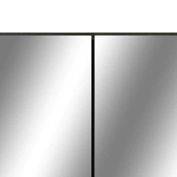 vidaXL LED-Spegelskåp för badrum svart 80x15x60 cm MDF Svart
