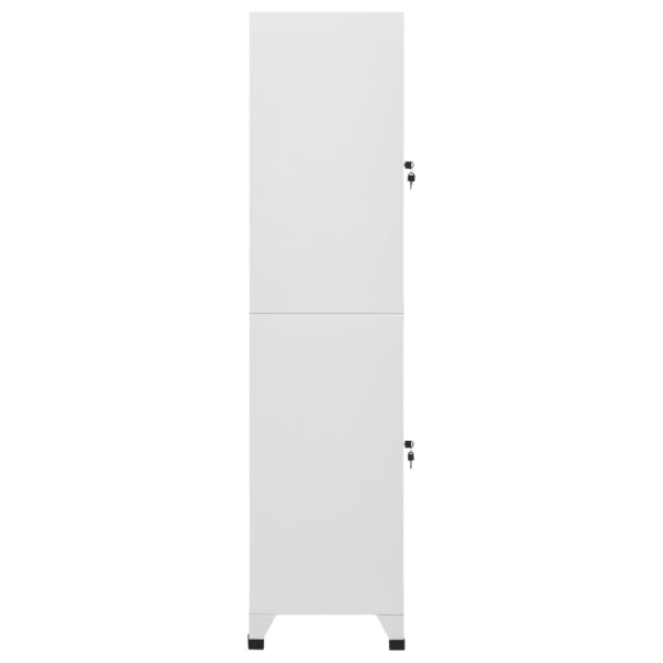 vidaXL Klädskåp för omklädningsrum med 2 fack stål 38x45x180 cm grå