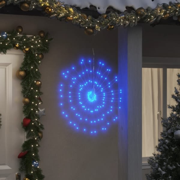 vidaXL Julbelysning 8 st 140 LED blå 17 cm Blue