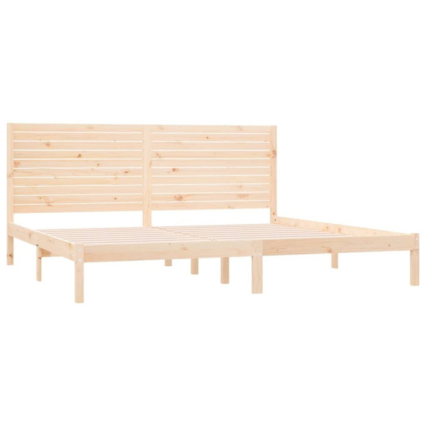 vidaXL Sängram massivt trä 200x200 cm Brun
