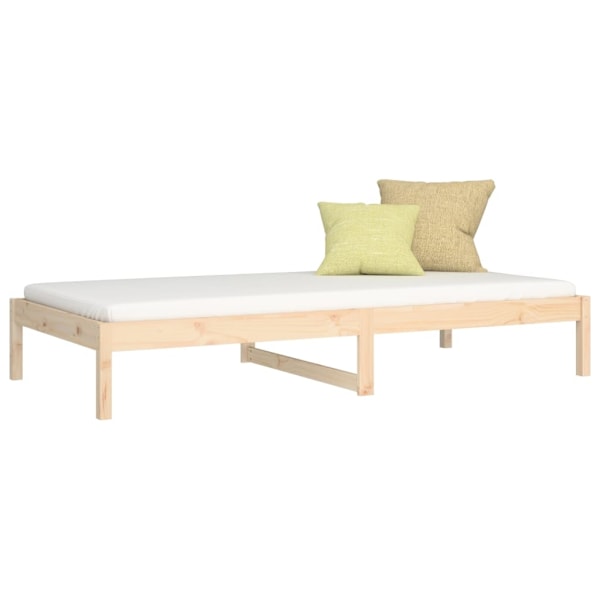 vidaXL Dagbädd 90x190 cm massiv furu Brun