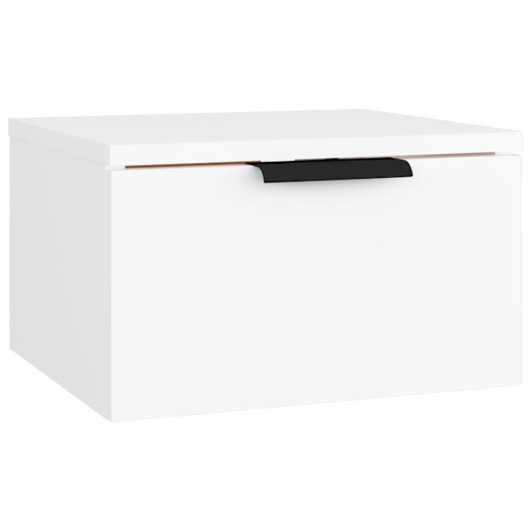 vidaXL Väggmonterat sängbord vit 34x30x20 cm Vit