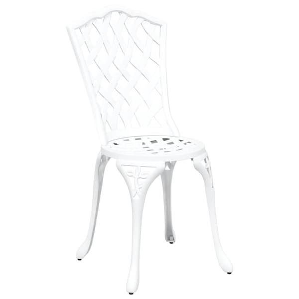vidaXL Trädgårdsmöbelset 5 pcs Vit Aluminium Vit