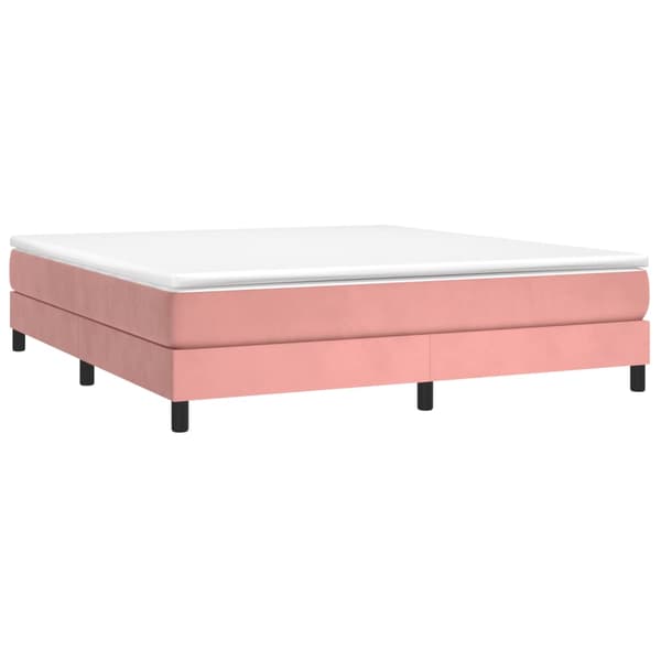 vidaXL Boxspring-sängram rosa 180x200 cm sammet Rosa