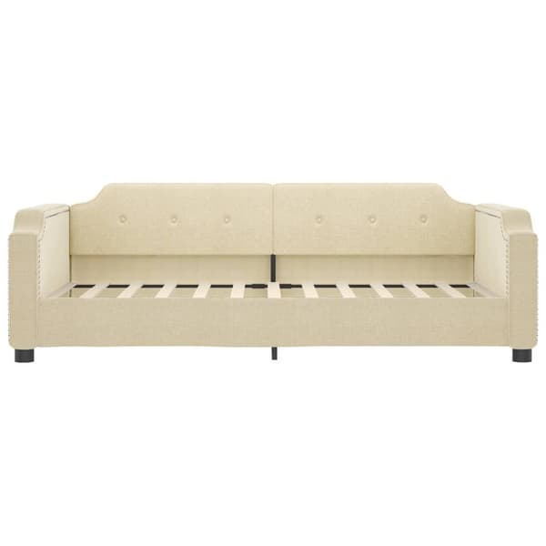 vidaXL Dagbädd gräddvit 80x200 cm tyg Kräm