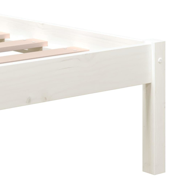 vidaXL Sängram vit massiv furu 200x200 cm Vit