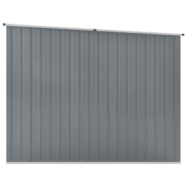 vidaXL Trädgårdsskjul grå 195x198x159 cm galvaniserat stål grå