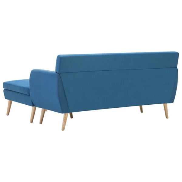 vidaXL Soffa L-formad tyg 171,5x138x81,5 cm blå Blå