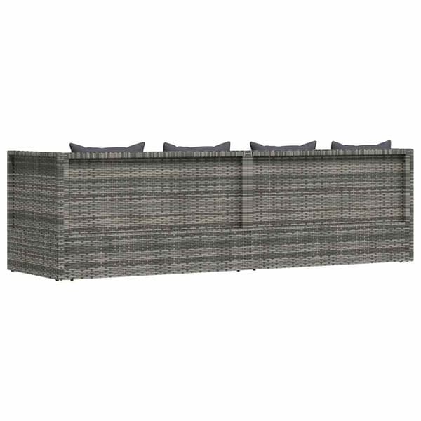 vidaXL Solsäng 200x60 cm konstrotting grå grå