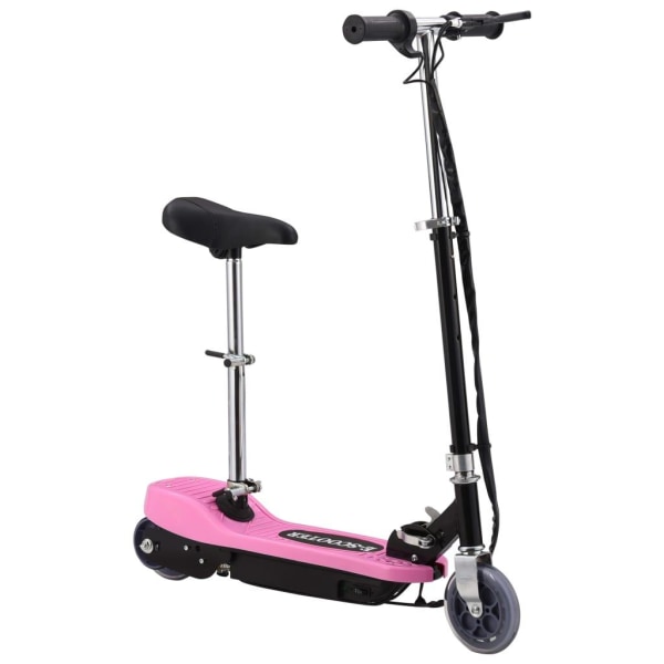 vidaXL Elektrisk sparkcykel med sadel 120 W rosa Rosa